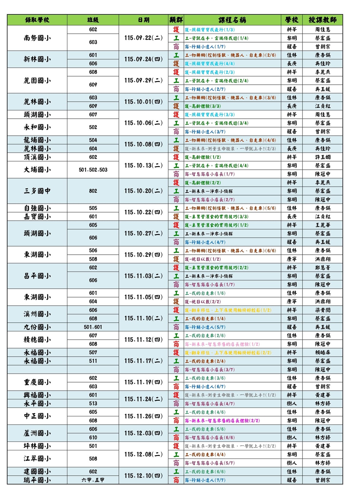 11501場次公告