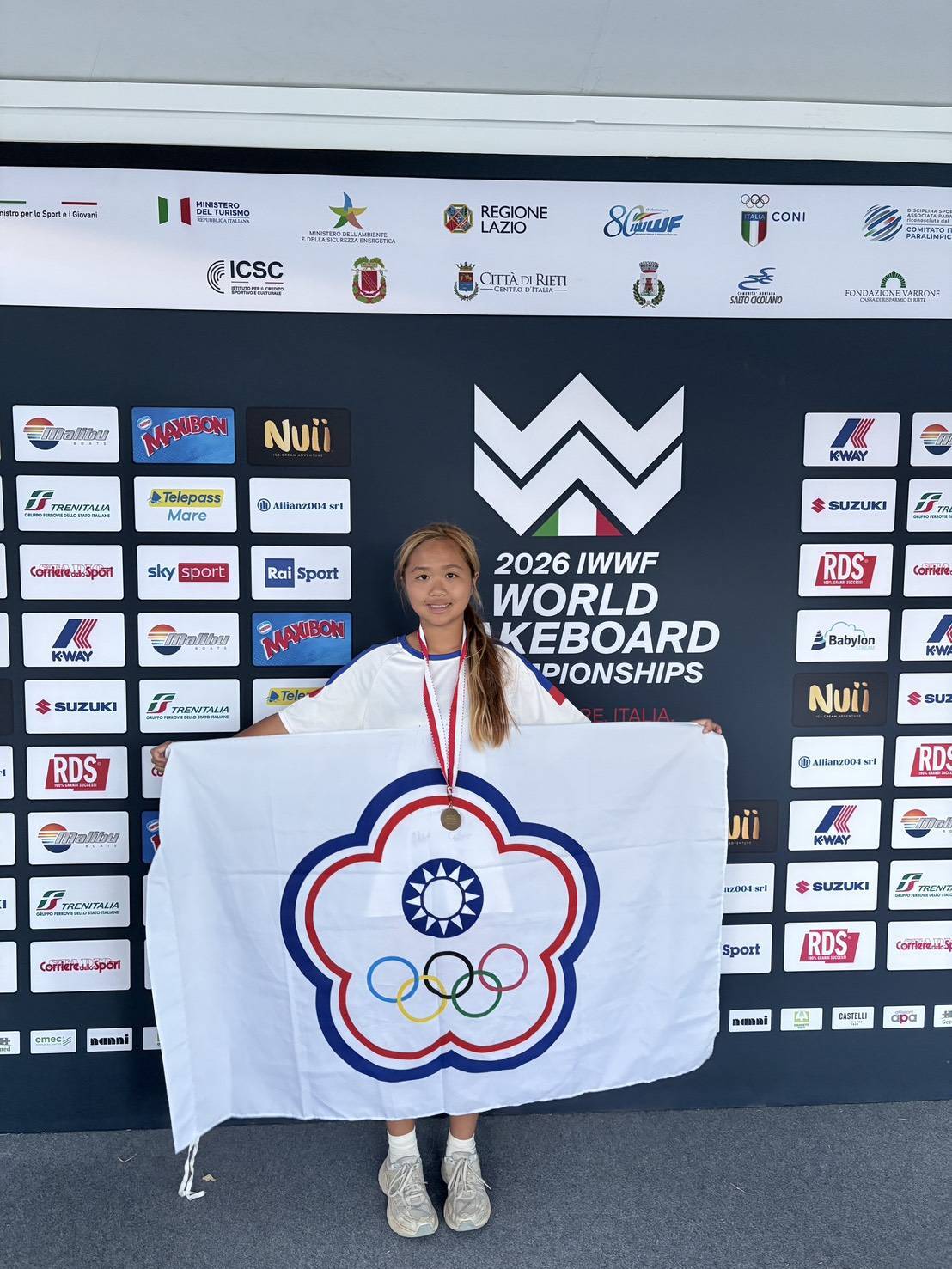 本校楊程雅同學榮獲2026 義大利寬板滑水世界錦標賽U14 女子組銅牌